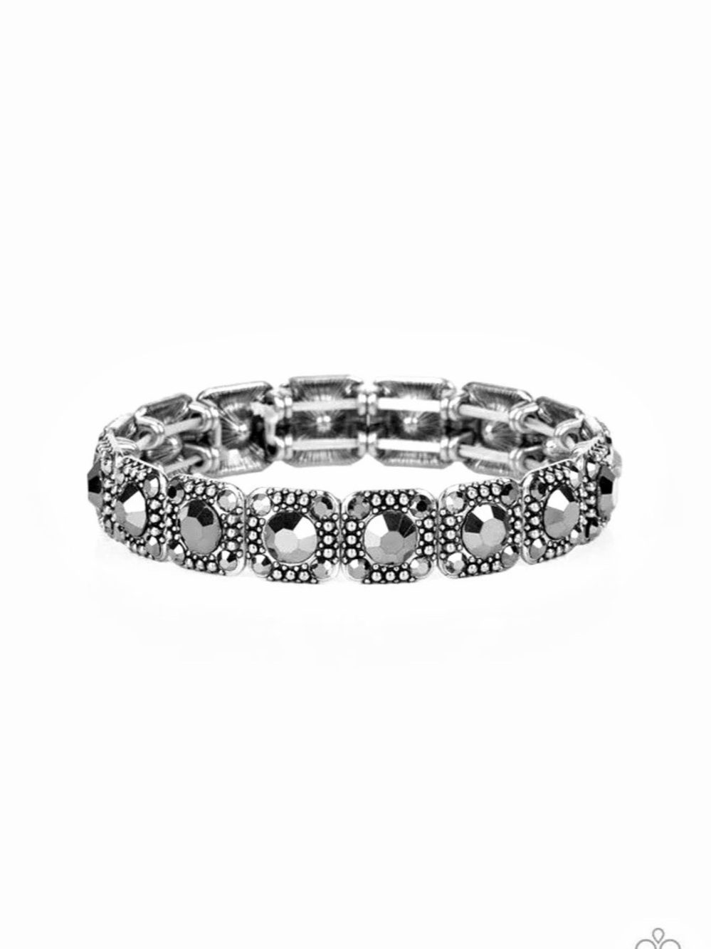 Paparazzi Born to Bedazzle Bracelet Silver & Black